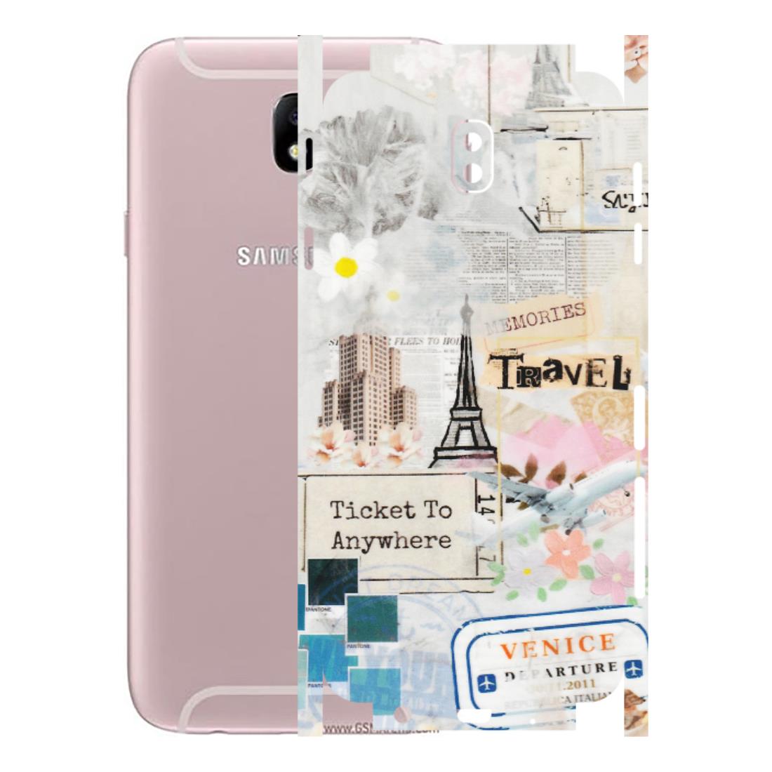 Samsung M/F/Note/Flip and C Phone Skins (All Models) - Travel Memories - Transparent Finish (T-09) Samsung Galaxy J7 Pro