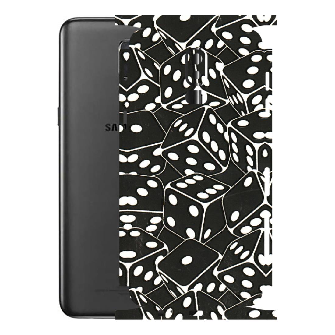 Samsung M/F/Note/Flip and C Phone Skins (All Models) - Big Black Dices - 3D Embossed Finish (L-106) Samsung Galaxy J8 2018