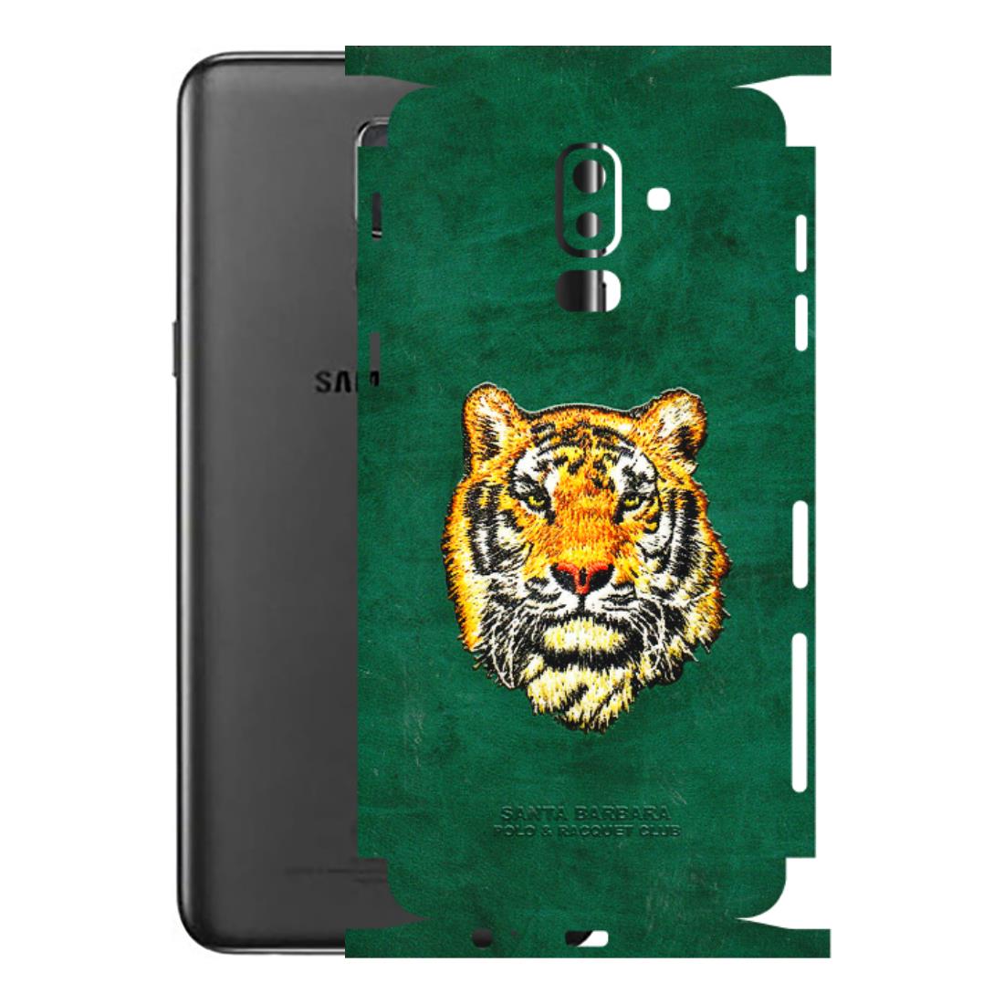 Samsung M/F/Note/Flip and C Phone Skins (All Models) - Leather Feel Tiger - 3D Embossed Finish (L-111) Samsung Galaxy J8 2018