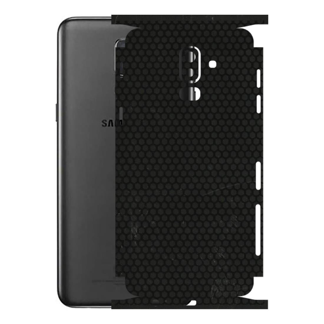 Samsung M/F/Note/Flip and C Phone Skins (All Models) - Black honeycomb - 3D Embossed Finish (L-114) Samsung Galaxy J8 2018