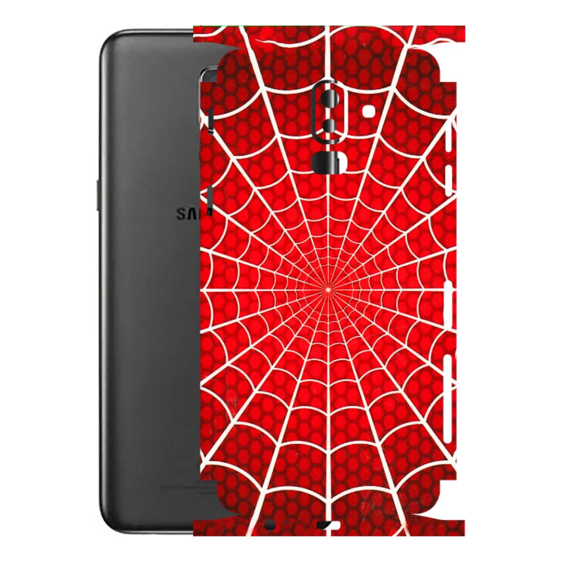 Samsung M/F/Note/Flip and C Phone Skins (All Models) - Classic Spidey Web - 3D Embossed Finish (L-115) Samsung Galaxy J8 2018