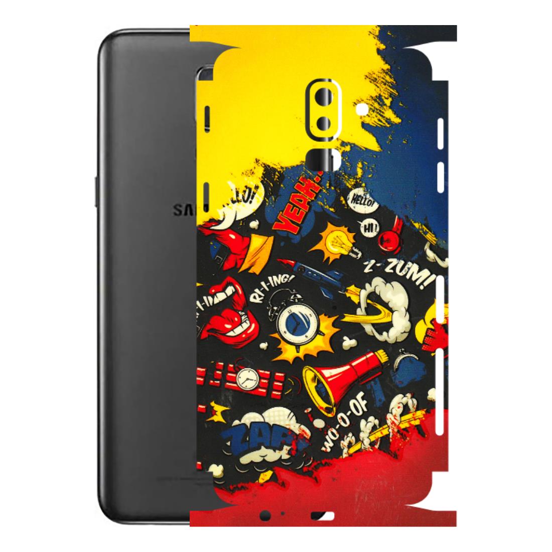 Samsung M/F/Note/Flip and C Phone Skins (All Models) - Pacific Doodle Art - 3D Embossed Finish (L-120) Samsung Galaxy J8 2018