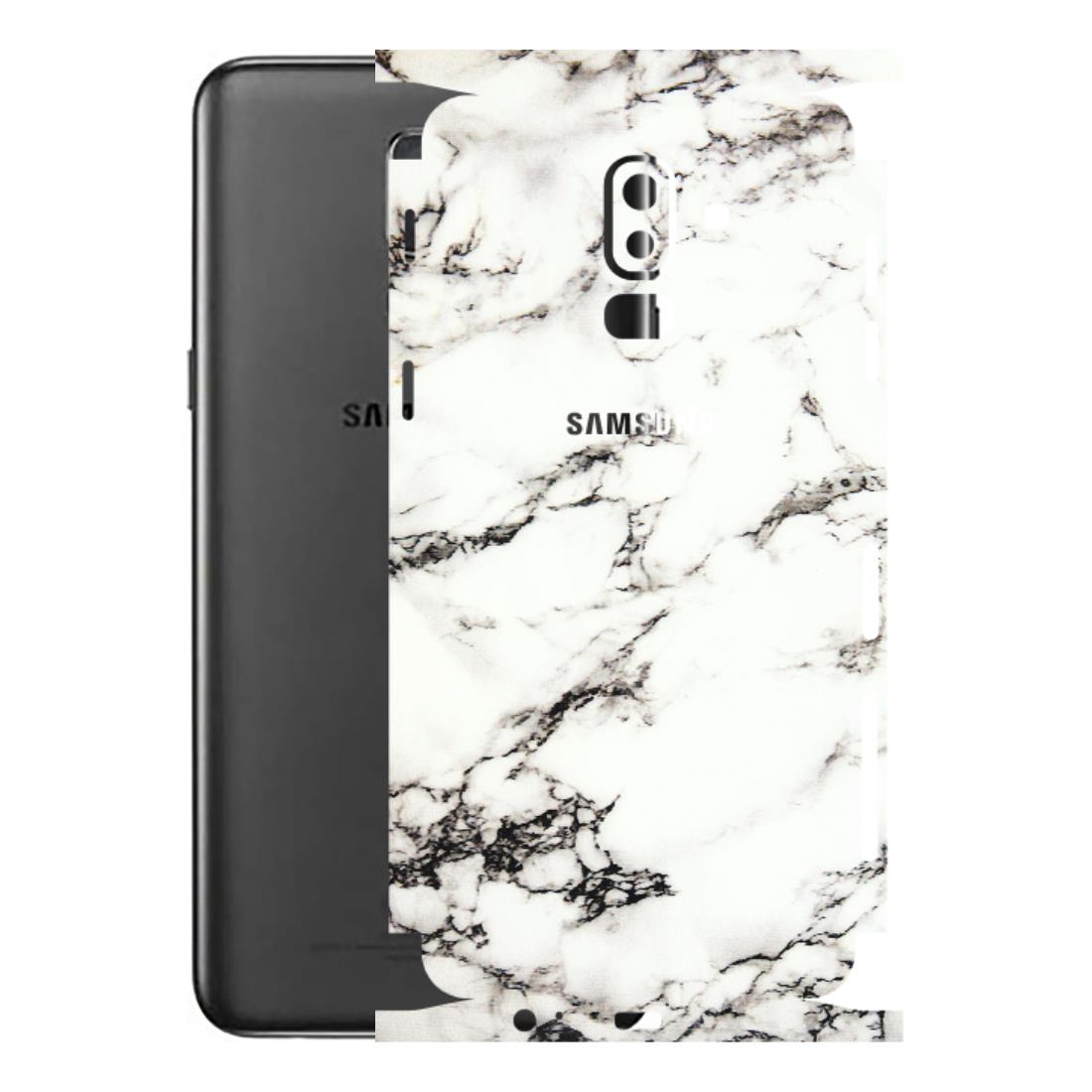 Samsung M/F/Note/Flip and C Phone Skins (All Models) - Black and White Marble Texture - 3D Embossed Finish (L-124) Samsung Galaxy J8 2018