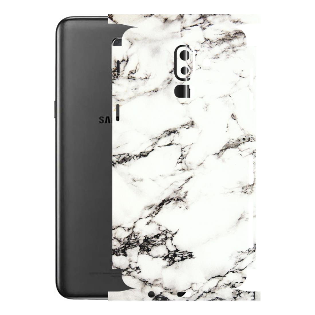 Samsung M/F/Note/Flip and C Phone Skins (All Models) - Black and White Marble Texture - 3D Embossed Finish (L-124) Samsung Galaxy J8 2018