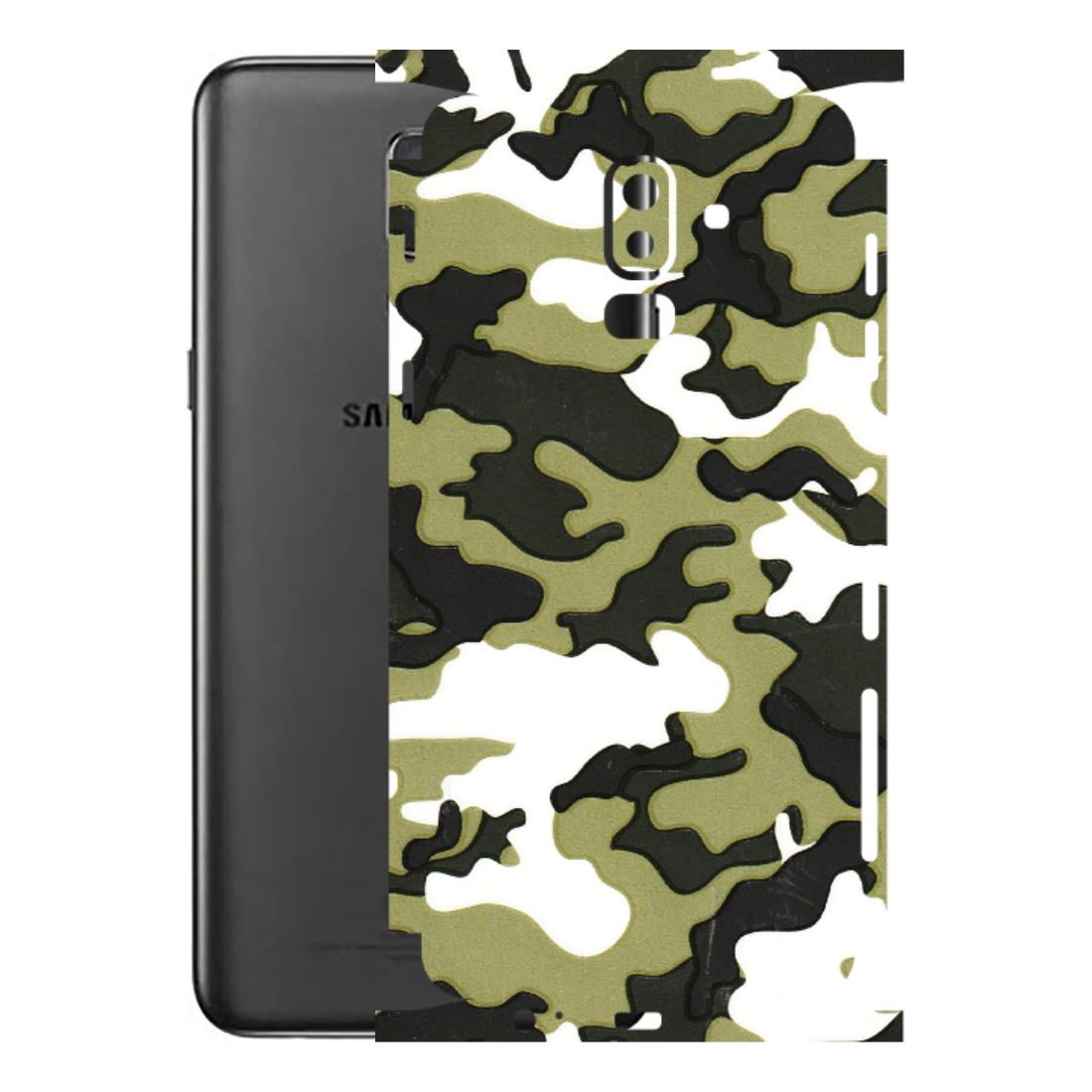 Samsung M/F/Note/Flip and C Phone Skins (All Models) - Camouflages White And Green - 3D Embossed Finish (L-243) Samsung Galaxy J8 2018