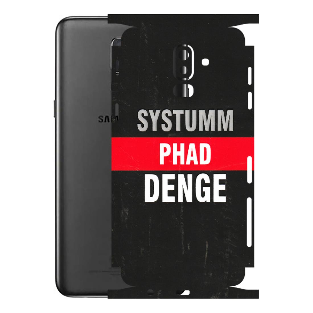 Samsung M/F/Note/Flip and C Phone Skins (All Models) - Systumm Phad Denge - 3D Embossed Finish (L-278) Samsung Galaxy J8 2018