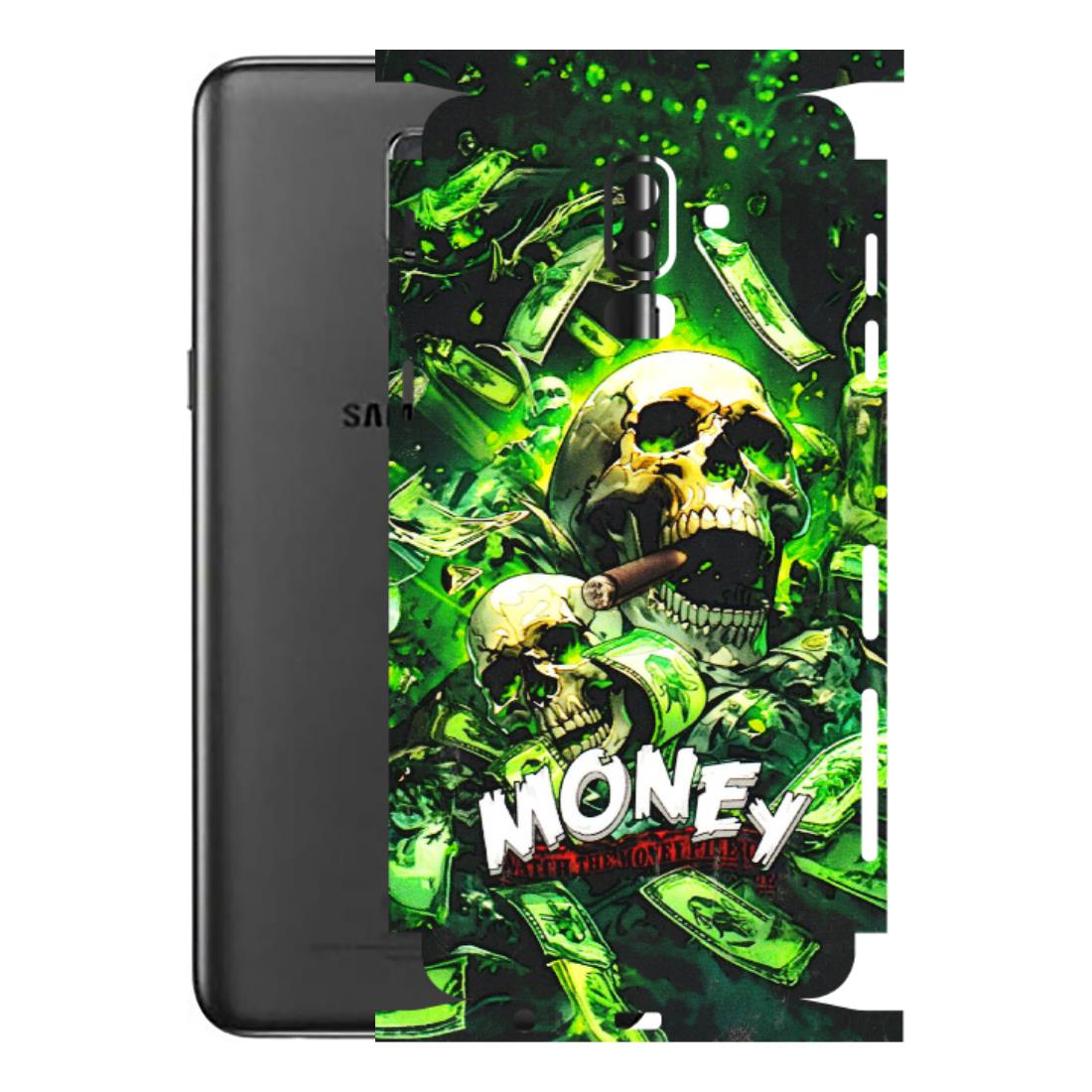 Samsung M/F/Note/Flip and C Phone Skins (All Models) - Skull Money - 3D Embossed Finish (L-303) Samsung Galaxy J8 2018