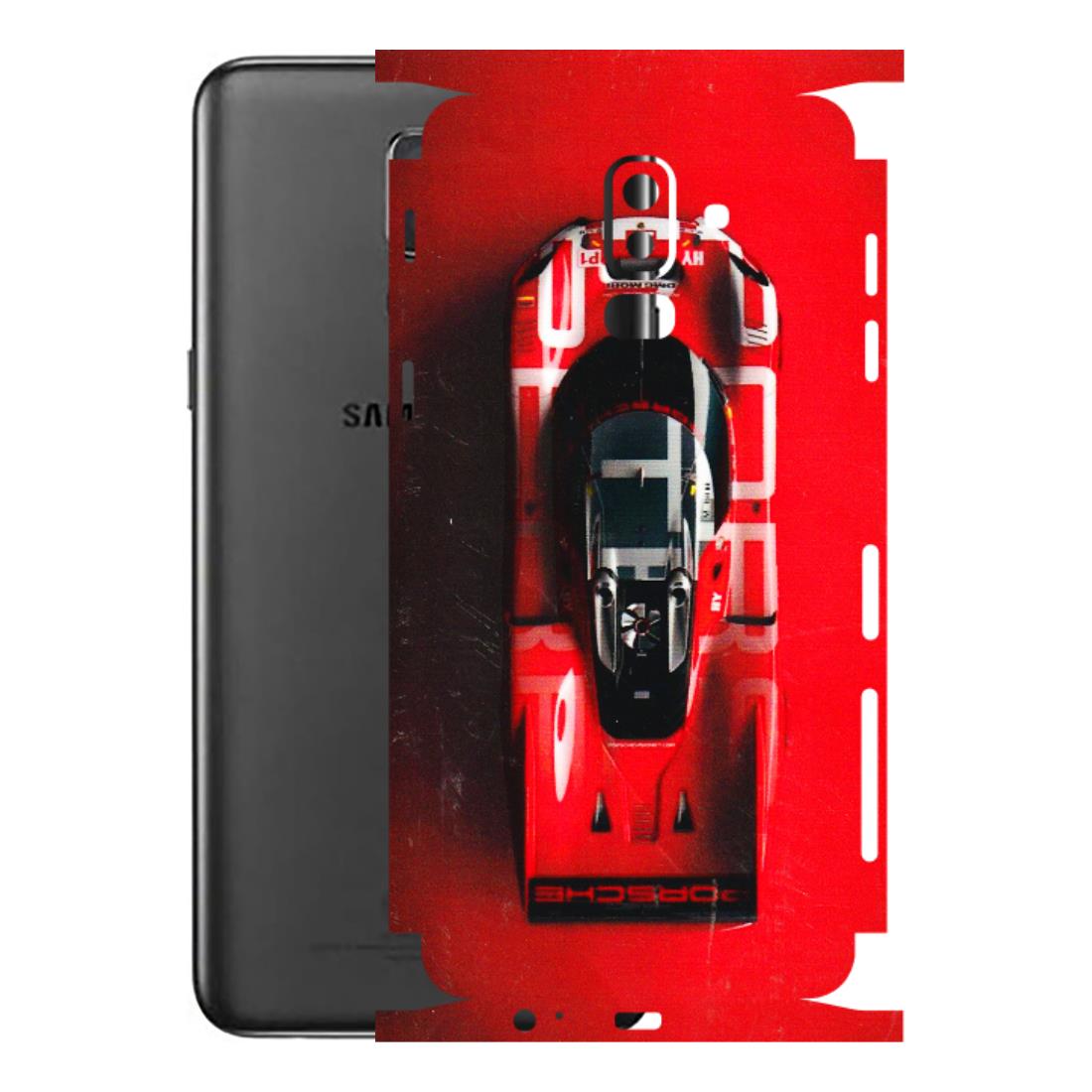Samsung M/F/Note/Flip and C Phone Skins (All Models) - Red Porsche Car Logo - 3D Embossed Finish (L-315) Samsung Galaxy J8 2018