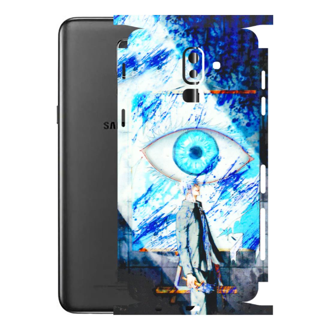 Samsung M/F/Note/Flip and C Phone Skins (All Models) - Anime Sea Blue Eye - 3D Embossed Finish (L-318) Samsung Galaxy J8 2018