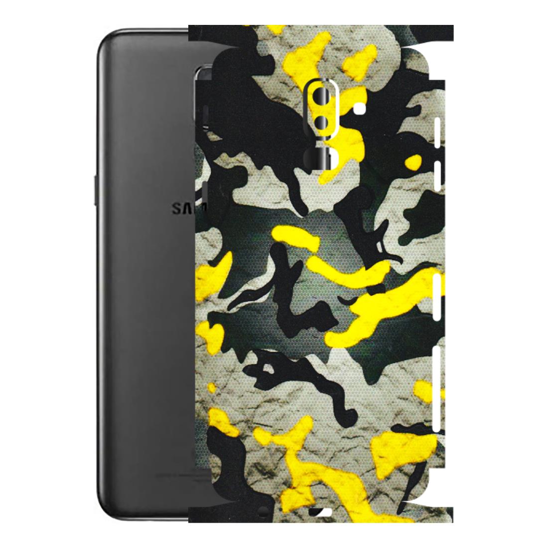 Samsung M/F/Note/Flip and C Phone Skins (All Models) - Yellow Camouflage - 3D Embossed Finish (L-61) Samsung Galaxy J8 2018