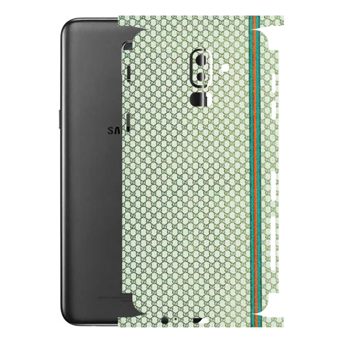 Samsung M/F/Note/Flip and C Phone Skins (All Models) - Gucci Fabric Pattern - 3D Embossed Finish (L-73) Samsung Galaxy J8 2018