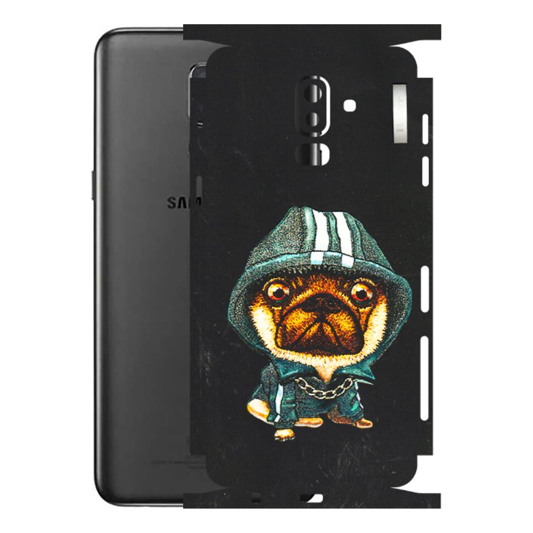 Samsung M/F/Note/Flip and C Phone Skins (All Models) - Puppy N Hoodie - 3D Embossed Finish (L-90) Samsung Galaxy J8 2018