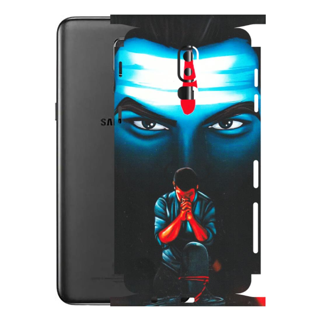 Samsung M/F/Note/Flip and C Phone Skins (All Models) - Mahakal Bhakt - Matte Finish (M-112) Samsung Galaxy J8 2018