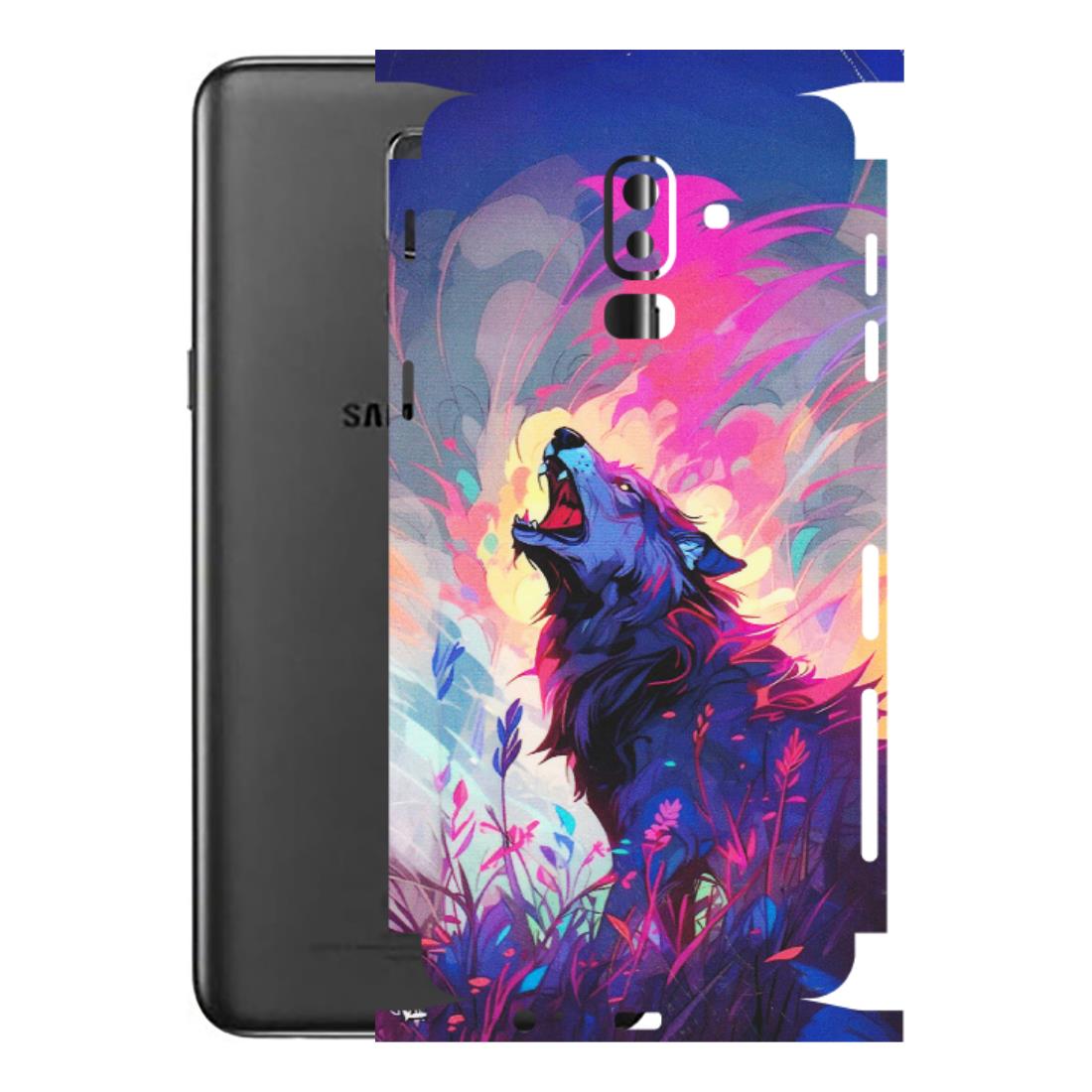 Samsung M/F/Note/Flip and C Phone Skins (All Models) - New Wild Wolf Abstract - Matte Finish (M-125) Samsung Galaxy J8 2018