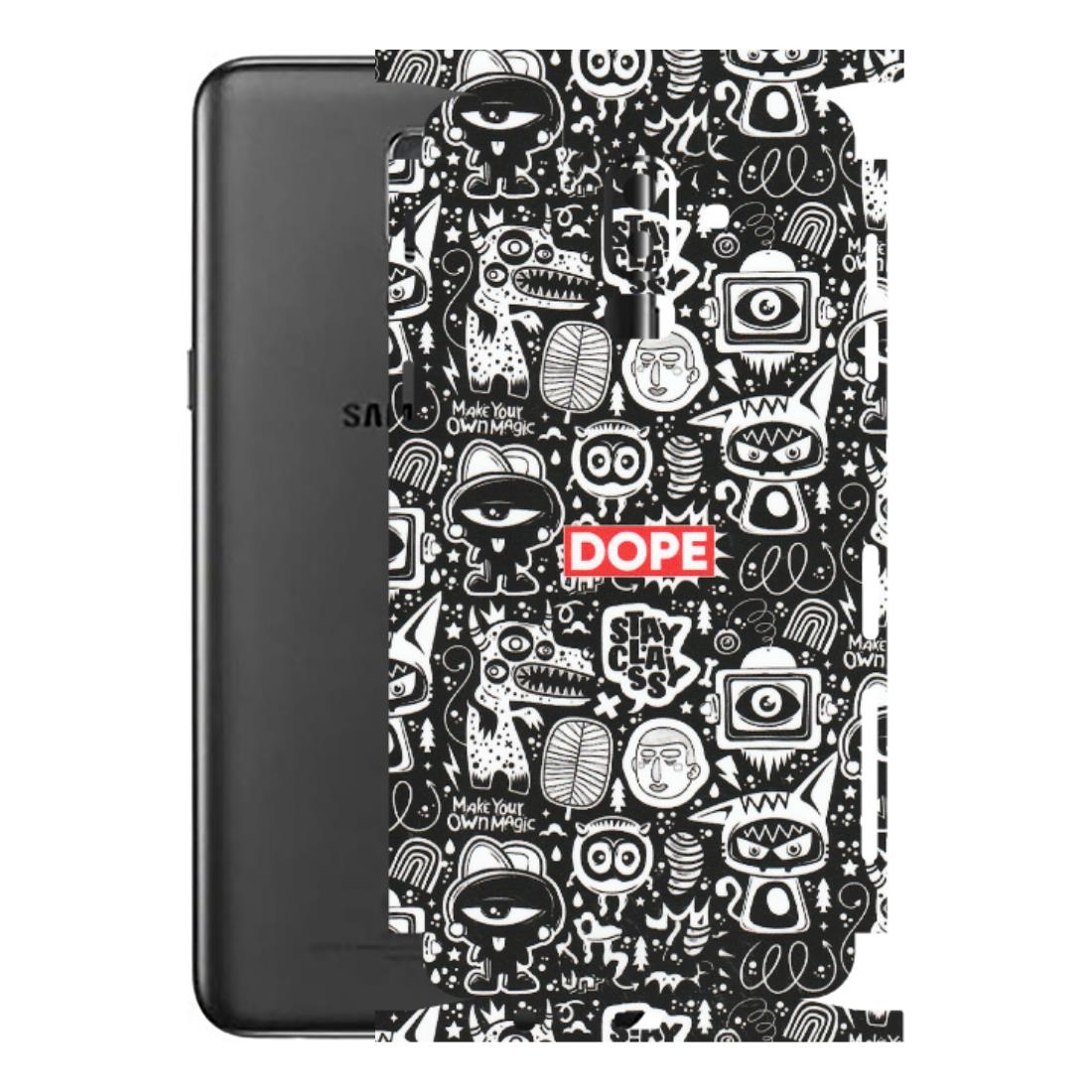 Samsung M/F/Note/Flip and C Phone Skins (All Models) - Dope Stay Classy Black Doodles - Matte Finish (M-126) Samsung Galaxy J8 2018