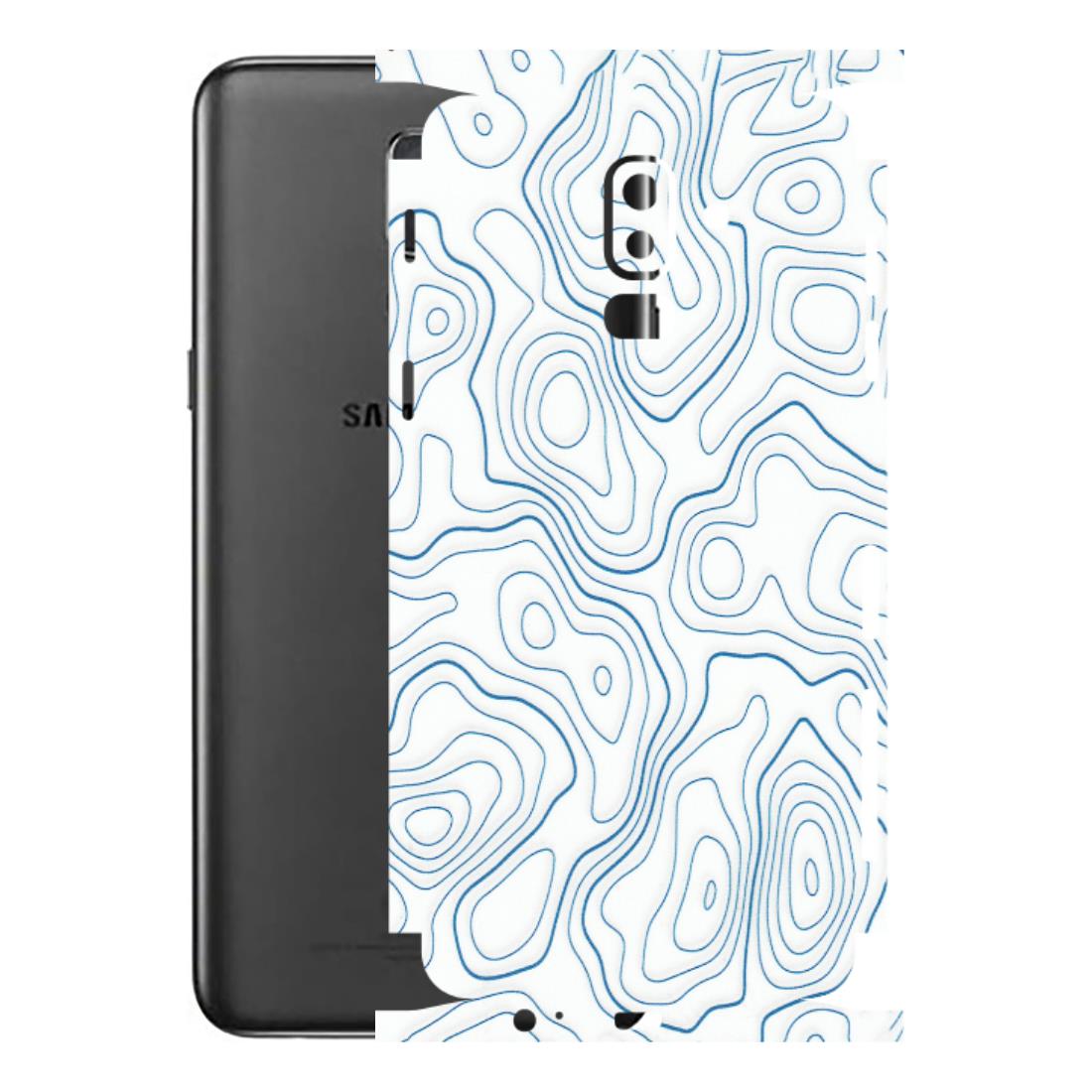 Samsung M/F/Note/Flip and C Phone Skins (All Models) - Blue And White Swirls - Matte Finish (M-139) Samsung Galaxy J8 2018