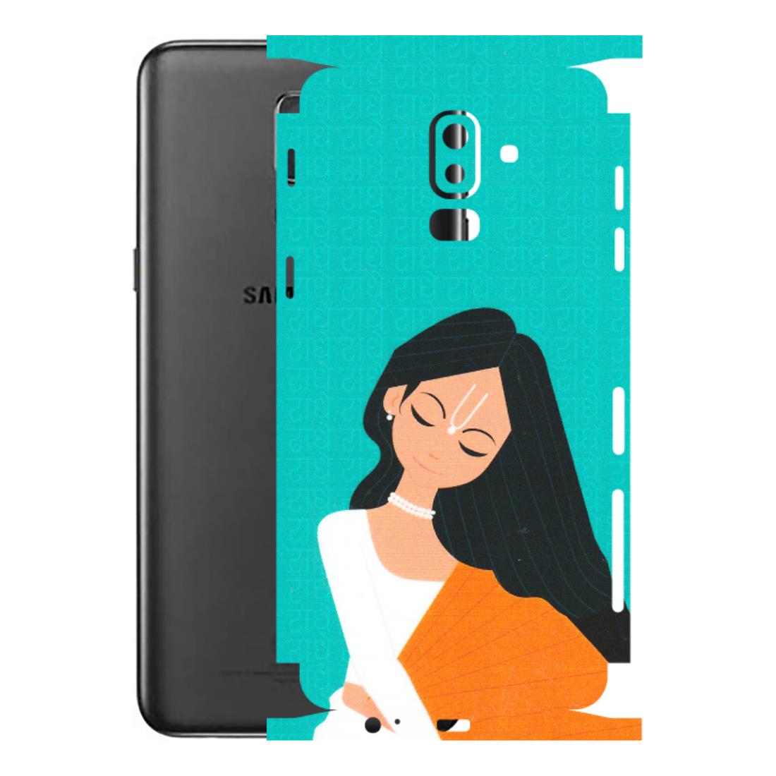 Samsung M/F/Note/Flip and C Phone Skins (All Models) - Radhe Radhe With Hindu Symbol - Matte Finish (M-164) Samsung Galaxy J8 2018
