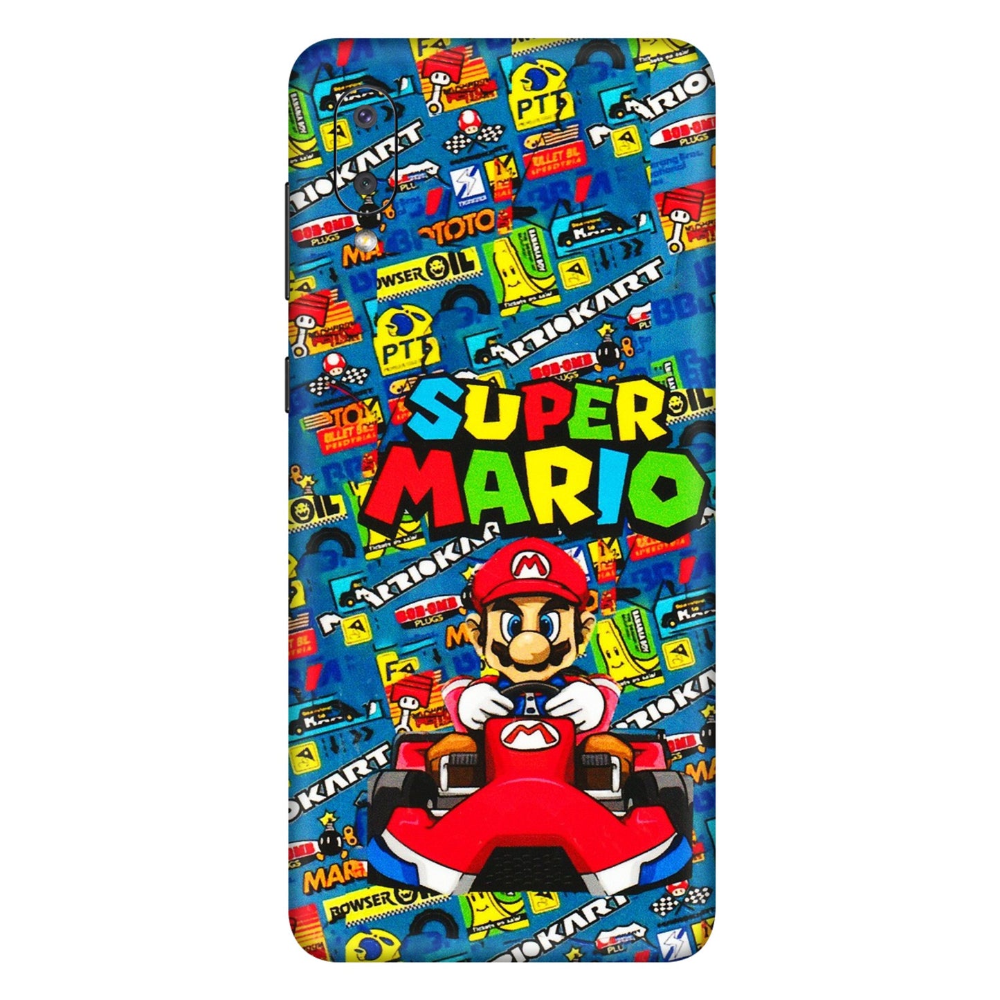 Samsung M/F/Note/Flip and C Phone Skins (All Models) - Super Mario Kart - 3D Embossed Finish (L-140) Samsung Galaxy M02