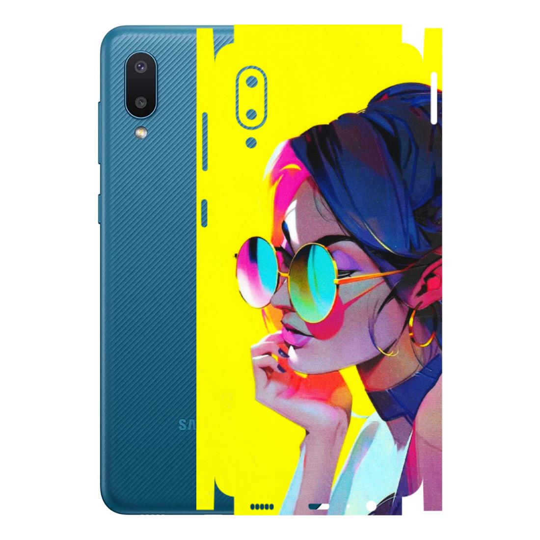 Samsung M/F/Note/Flip and C Phone Skins (All Models) - Bold Stylish Girl - 3D Embossed Finish (L-222) Samsung Galaxy M02