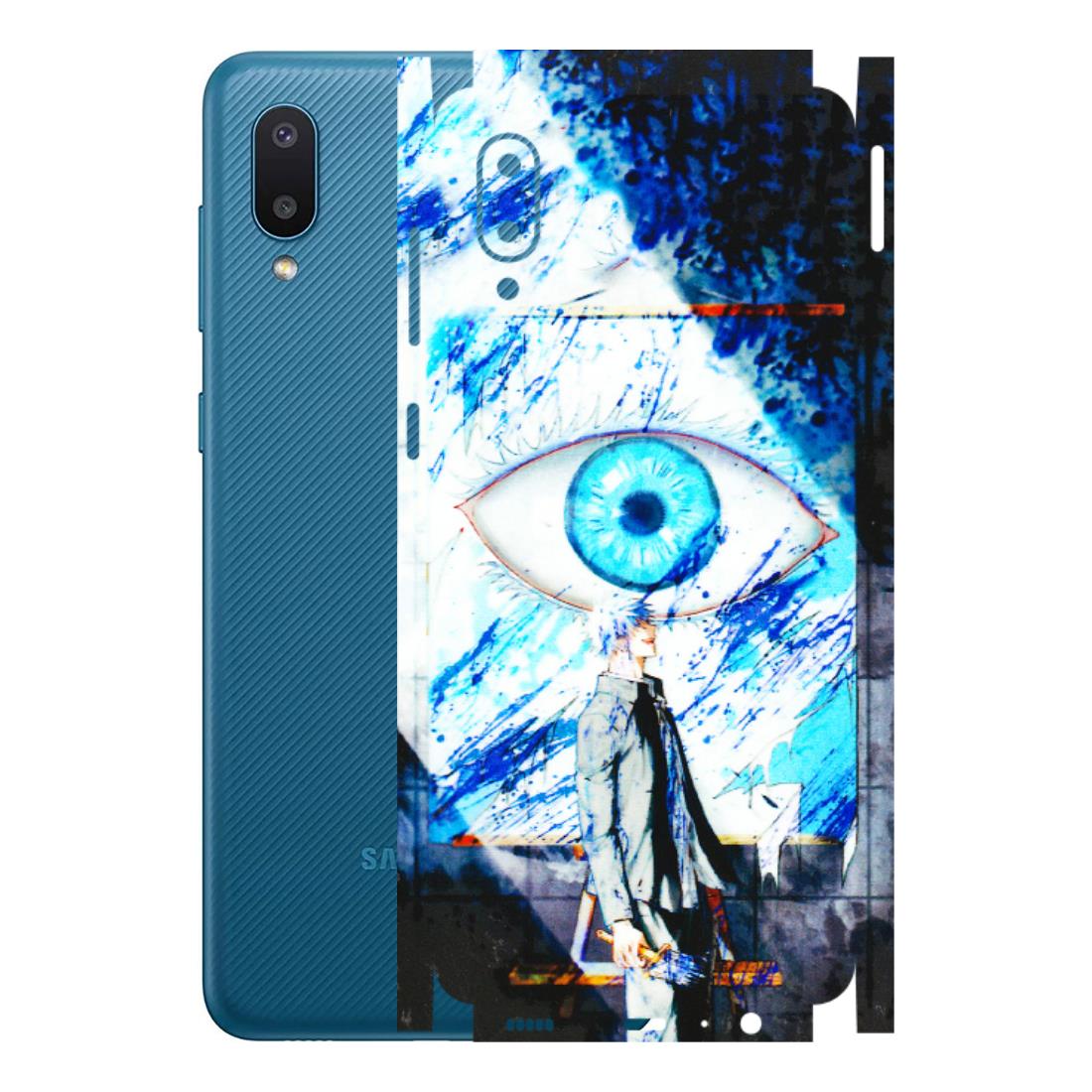Samsung M/F/Note/Flip and C Phone Skins (All Models) - Gojo Satoru evil eye - 3D Embossed Finish (L-239) Samsung Galaxy M02