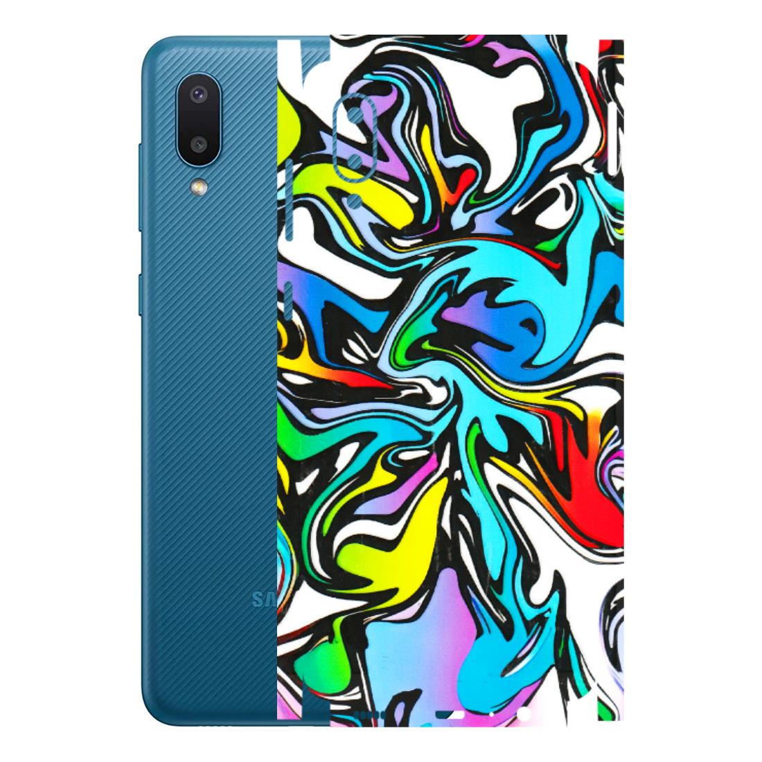 Samsung M/F/Note/Flip and C Phone Skins (All Models) - Abstract Colour Paints - 3D Embossed Finish (L-271) Samsung Galaxy M02