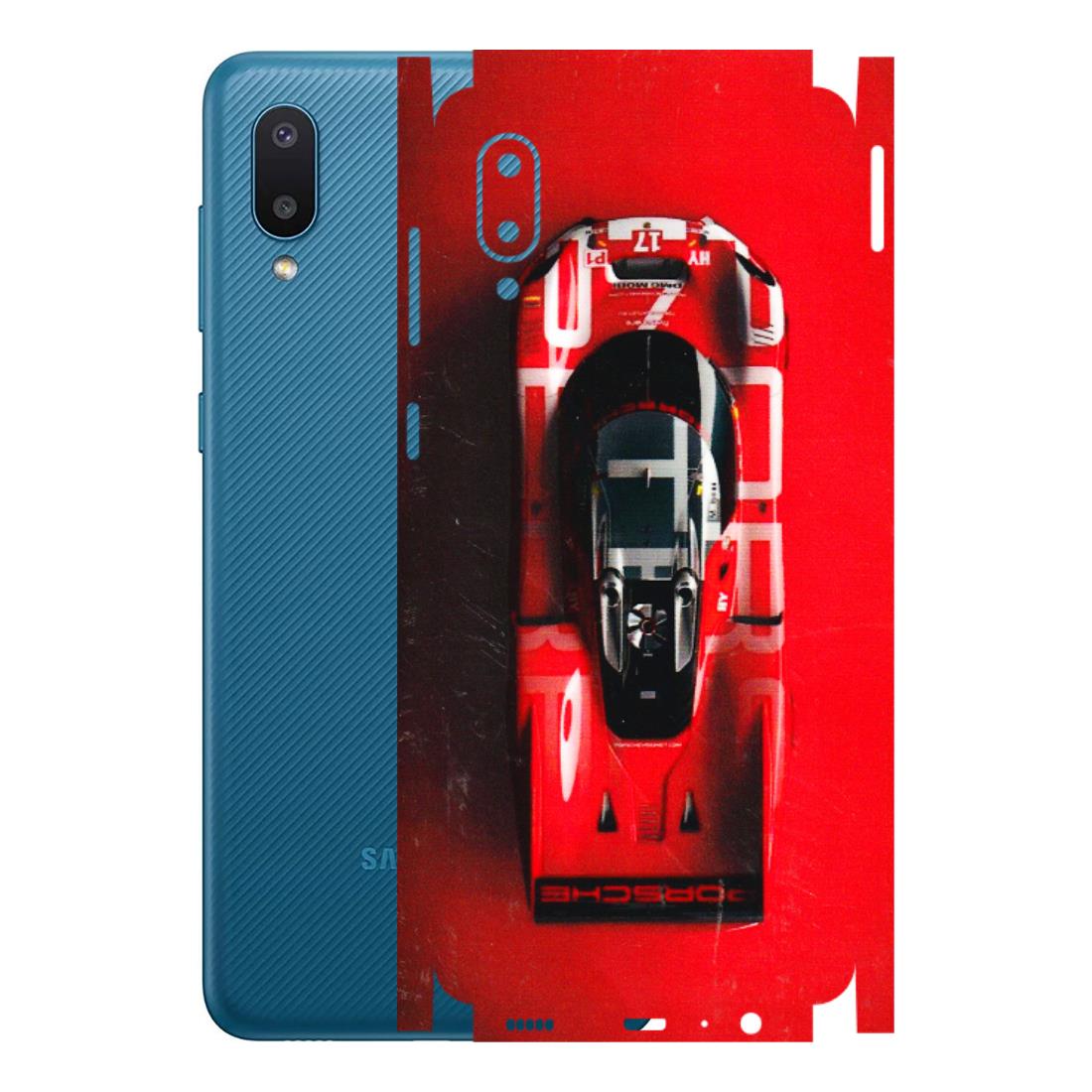 Samsung M/F/Note/Flip and C Phone Skins (All Models) - Red Porsche Car Logo - 3D Embossed Finish (L-315) Samsung Galaxy M02