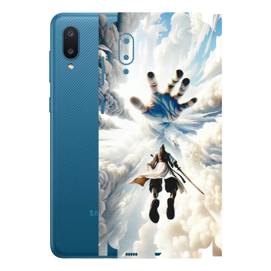 Samsung M/F/Note/Flip and C Phone Skins (All Models) - Big Hand With Monkey King - 3D Embossed Finish (L-323) Samsung Galaxy M02