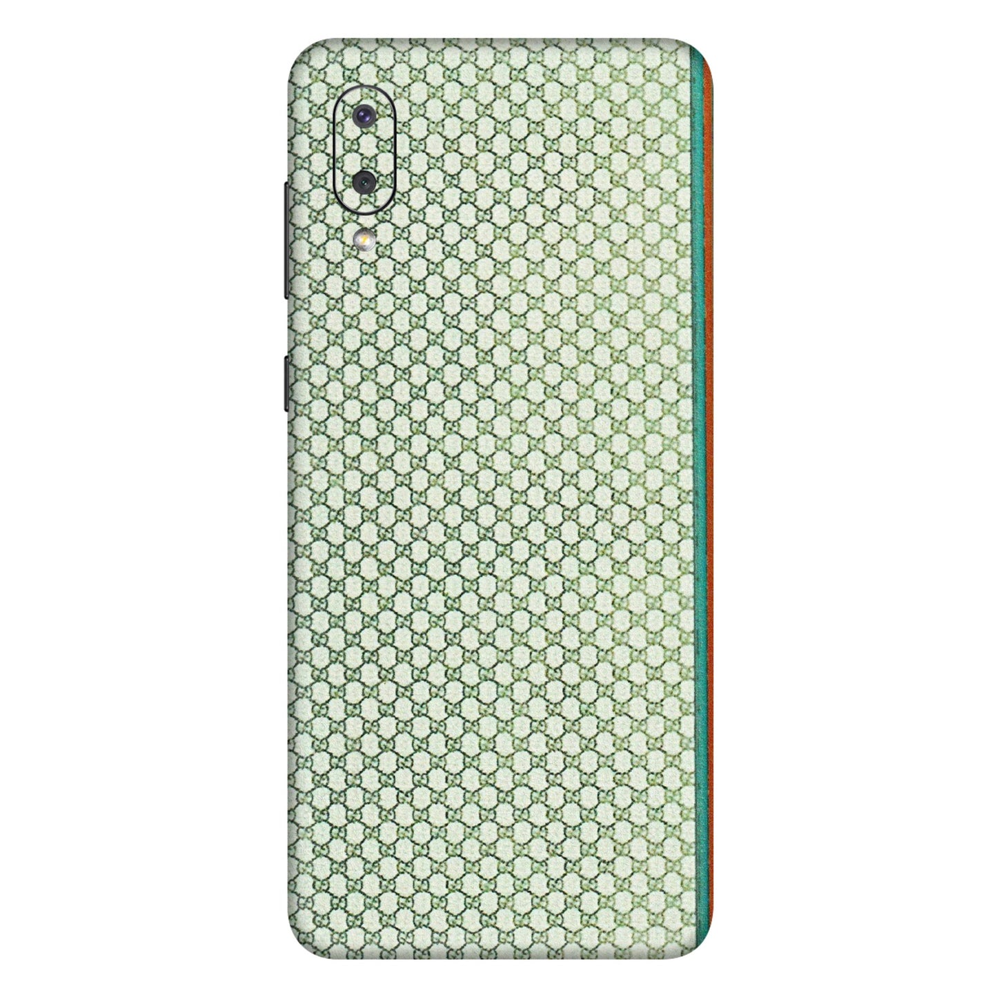 Samsung M/F/Note/Flip and C Phone Skins (All Models) - Gucci Fabric Pattern - 3D Embossed Finish (L-73) Samsung Galaxy M02