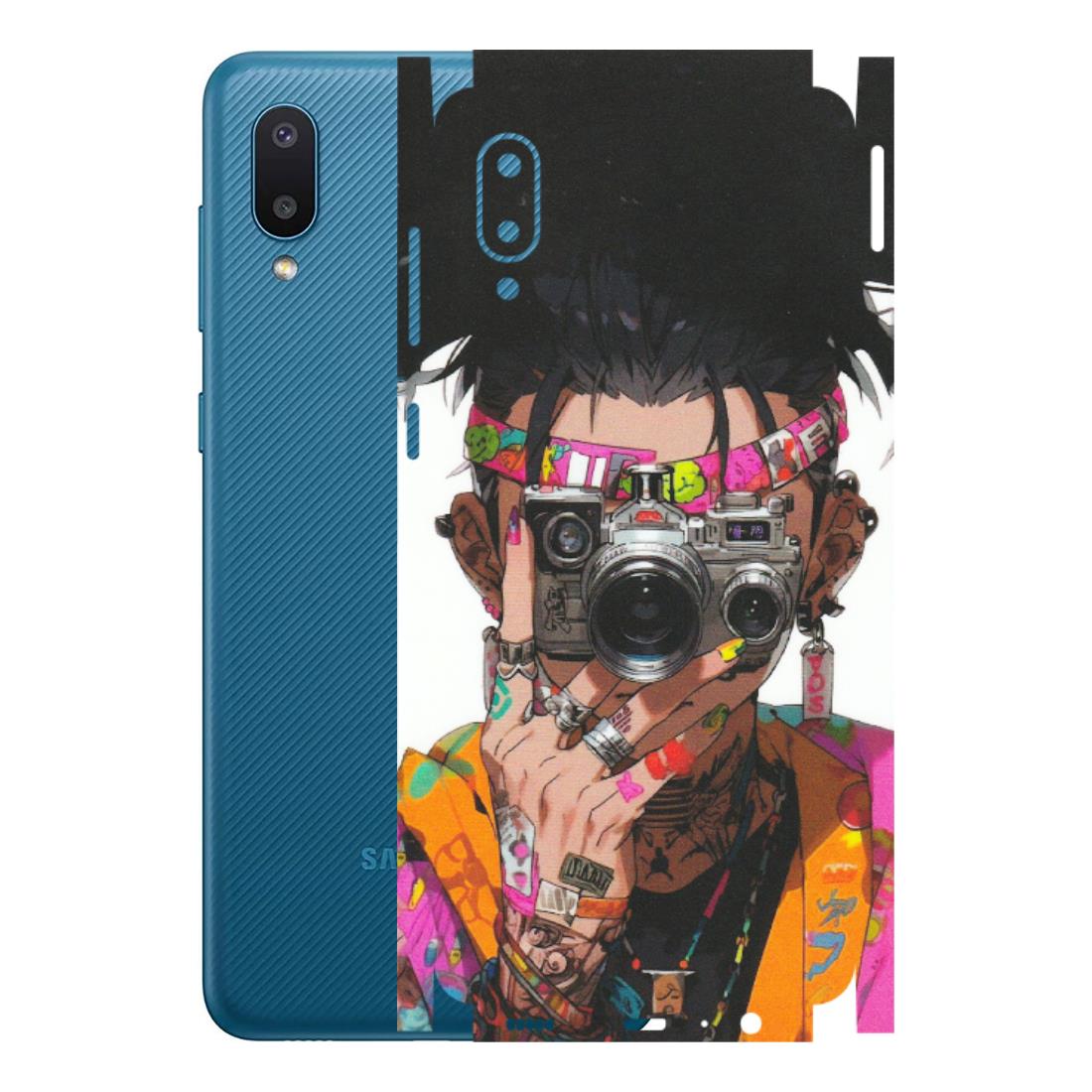 Samsung M/F/Note/Flip and C Phone Skins (All Models) - Camera Lover Girl - Matte Finish (M-09) Samsung Galaxy M02