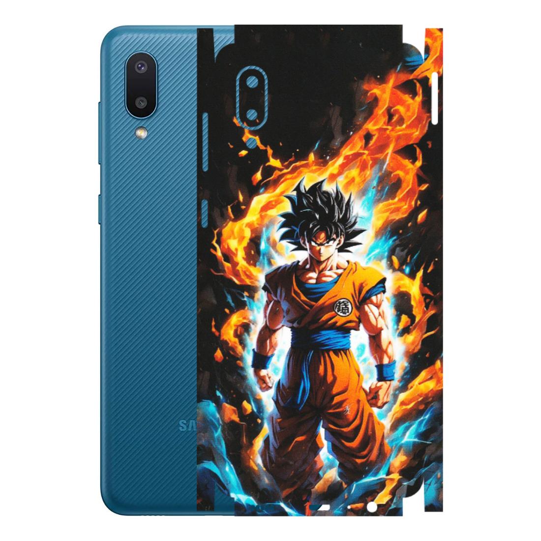Samsung M/F/Note/Flip and C Phone Skins (All Models) - Goku Transformation Anime - Matte Finish (M-159) Samsung Galaxy M02
