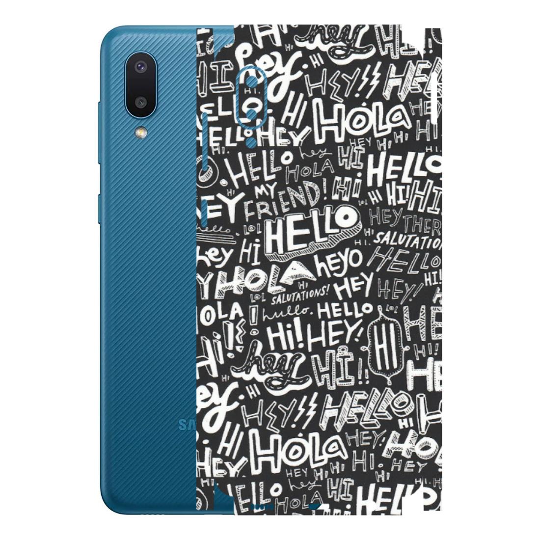 Samsung M/F/Note/Flip and C Phone Skins (All Models) - Hi Hello Doodles - Matte Finish (M-25) Samsung Galaxy M02