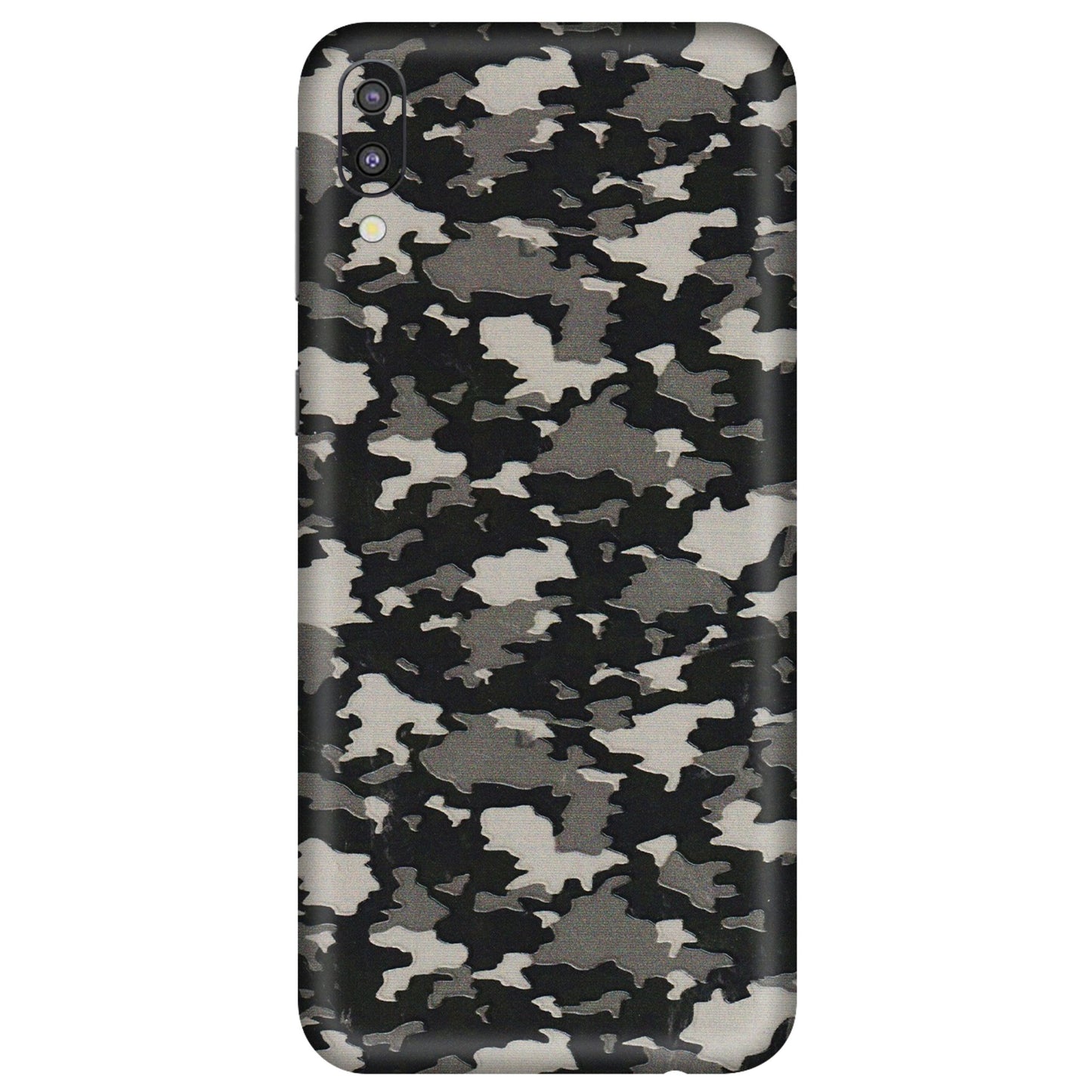 Samsung M/F/Note/Flip and C Phone Skins (All Models) - Black/Grey Camoflaunge - 3D Embossed Finish (L-142) Samsung Galaxy M10