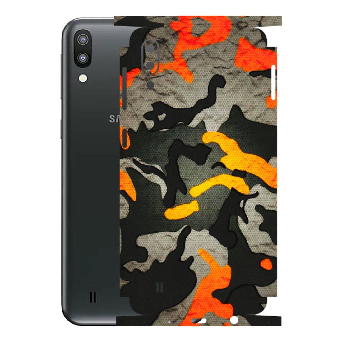 Samsung M/F/Note/Flip and C Phone Skins (All Models) - Orange Camouflage - 3D Embossed Finish (L-204) Samsung Galaxy M10