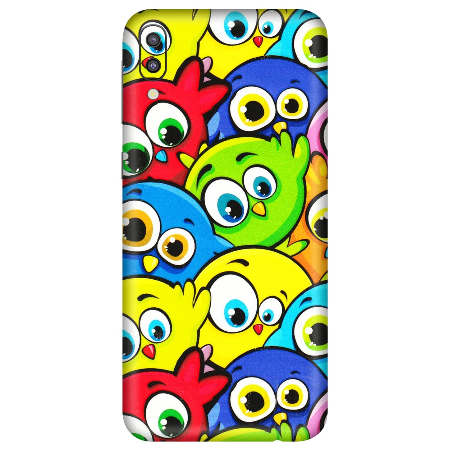 Samsung M/F/Note/Flip and C Phone Skins (All Models) - Cute Fluffy Birds - 3D Embossed Finish (L-213) Samsung Galaxy M10