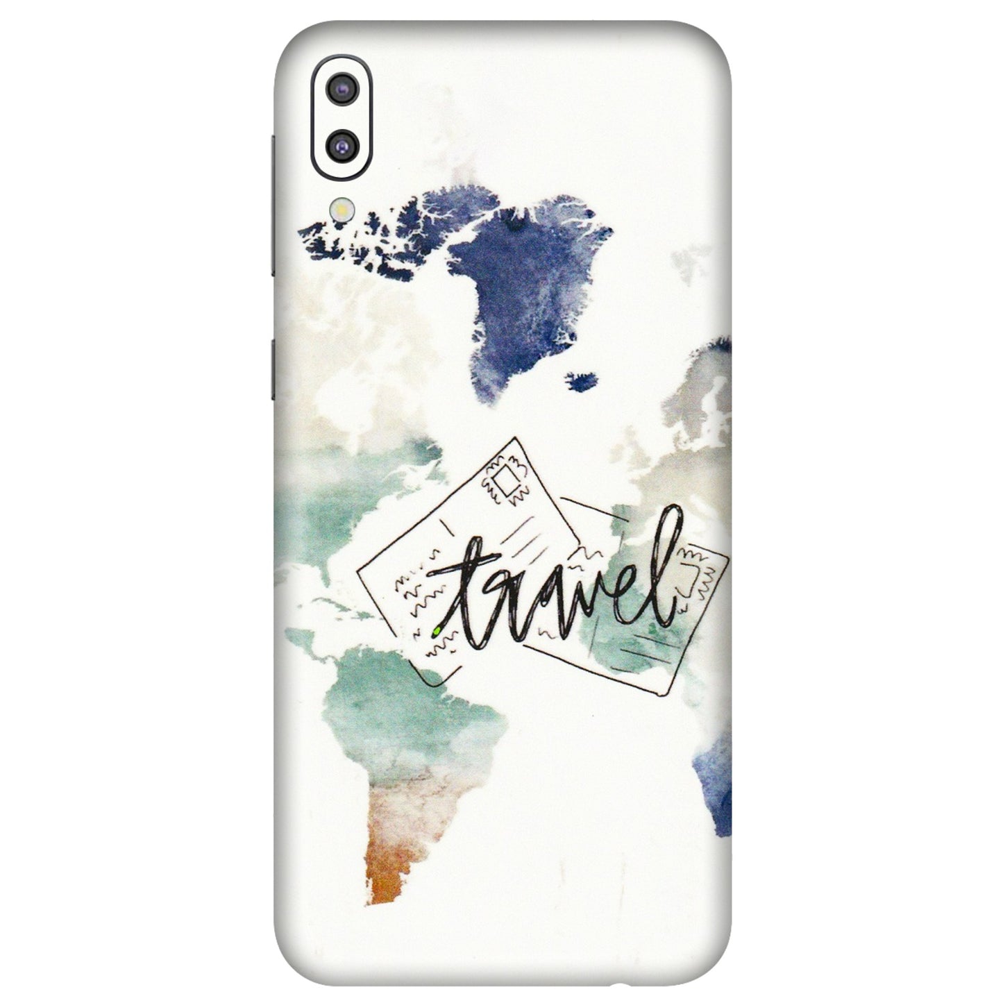 Samsung M/F/Note/Flip and C Phone Skins (All Models) - Travel The World - 3D Embossed Finish (L-232) Samsung Galaxy M10