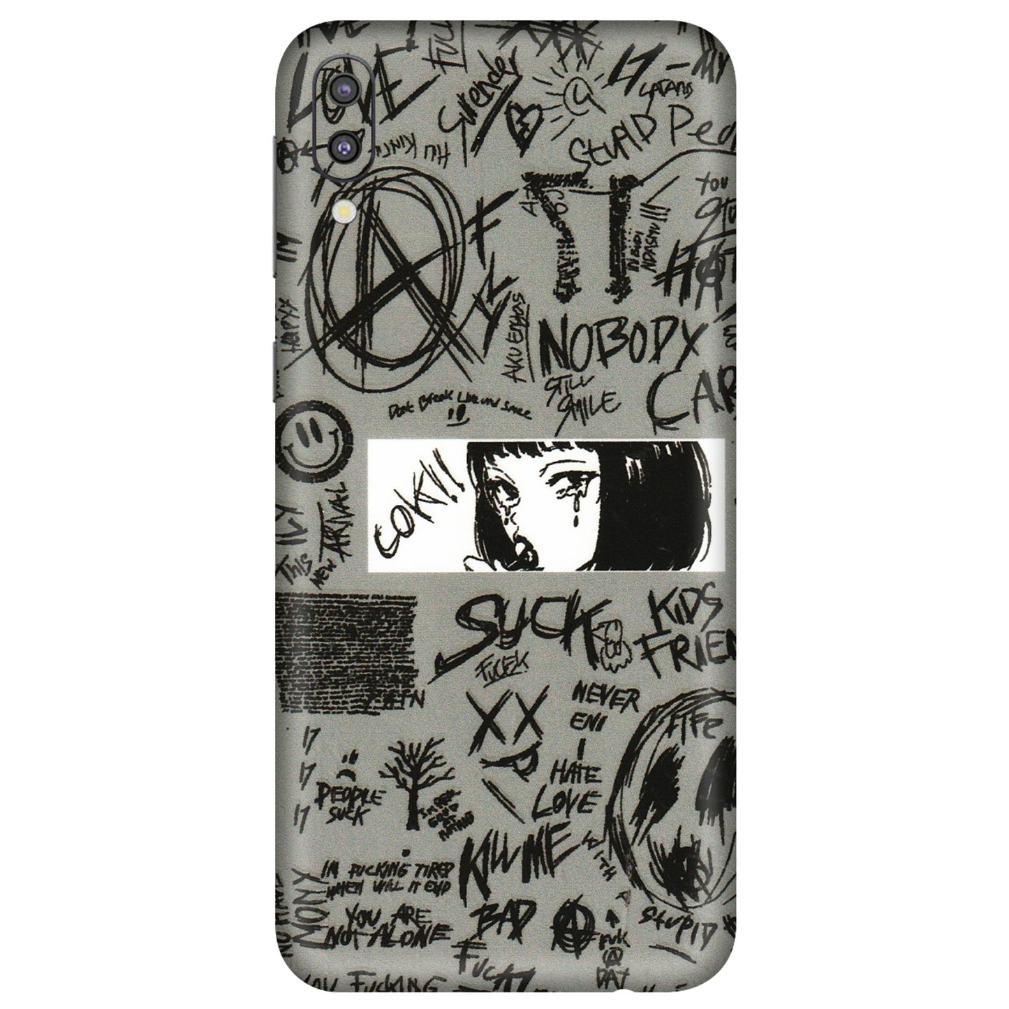 Samsung M/F/Note/Flip and C Phone Skins (All Models) - Never Have Love Anime - 3D Embossed Finish (L-260) Samsung Galaxy M10