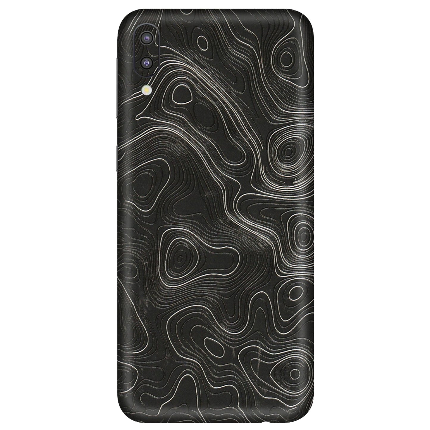 Samsung M/F/Note/Flip and C Phone Skins (All Models) - Abstract White Line Map - 3D Embossed Finish (L-269) Samsung Galaxy M10