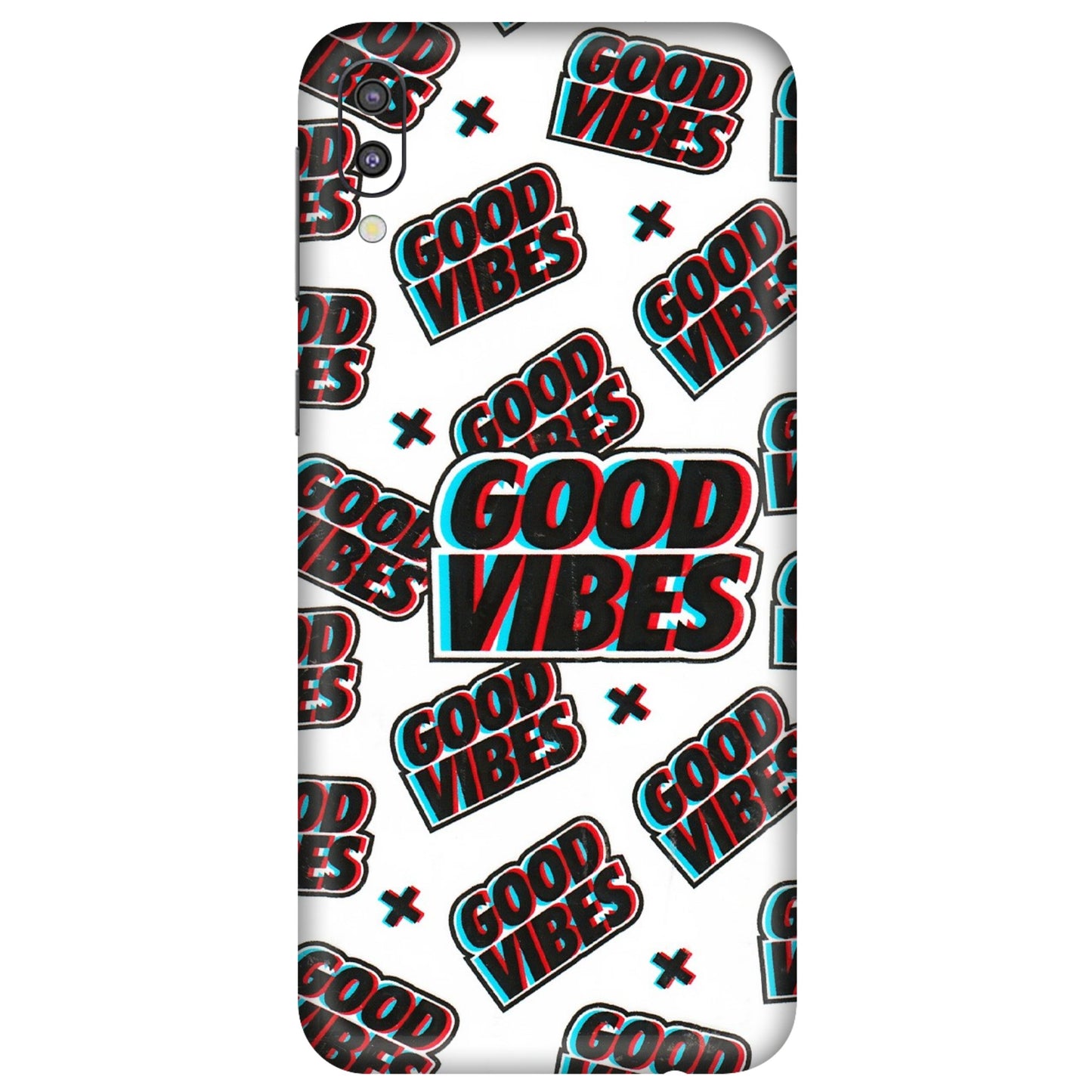 Samsung M/F/Note/Flip and C Phone Skins (All Models) - Good Vibes - 3D Embossed Finish (L-282) Samsung Galaxy M10