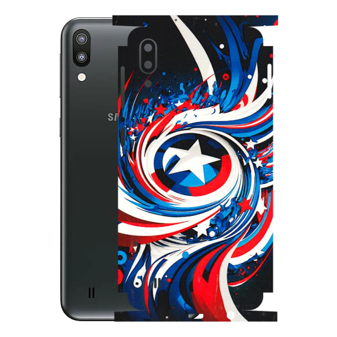 Samsung M/F/Note/Flip and C Phone Skins (All Models) - Captain America Logo - 3D Embossed Finish (L-307) Samsung Galaxy M10