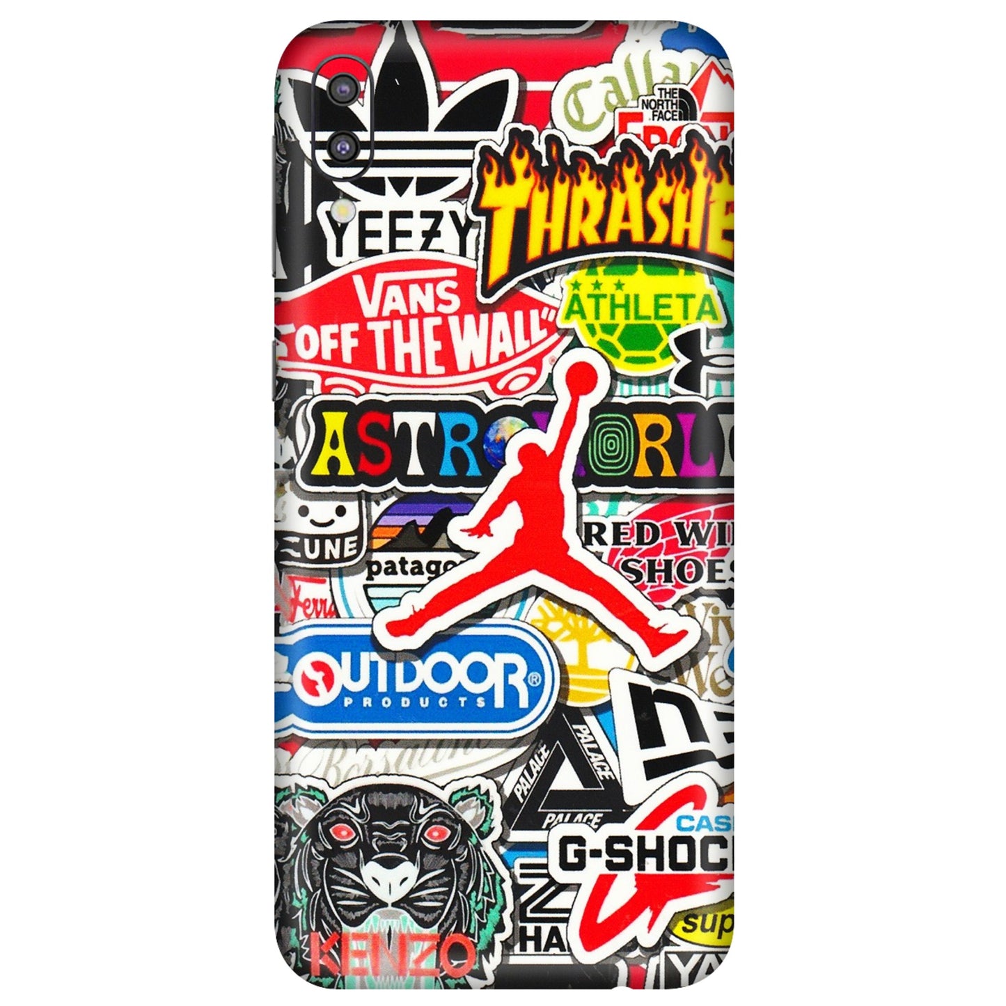Samsung M/F/Note/Flip and C Phone Skins (All Models) - Multi Brands Sticker Graffiti - 3D Embossed Finish (L-37) Samsung Galaxy M10