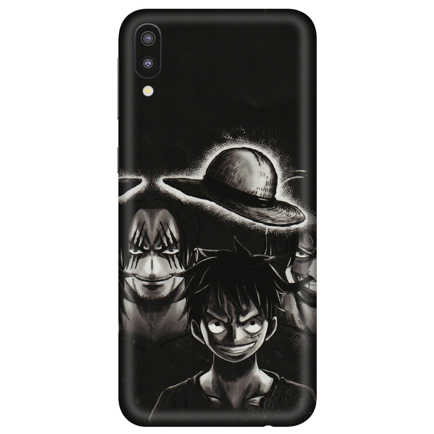 Samsung M/F/Note/Flip and C Phone Skins (All Models) - Black Luffy Hat - 3D Embossed Finish (L-57) Samsung Galaxy M10