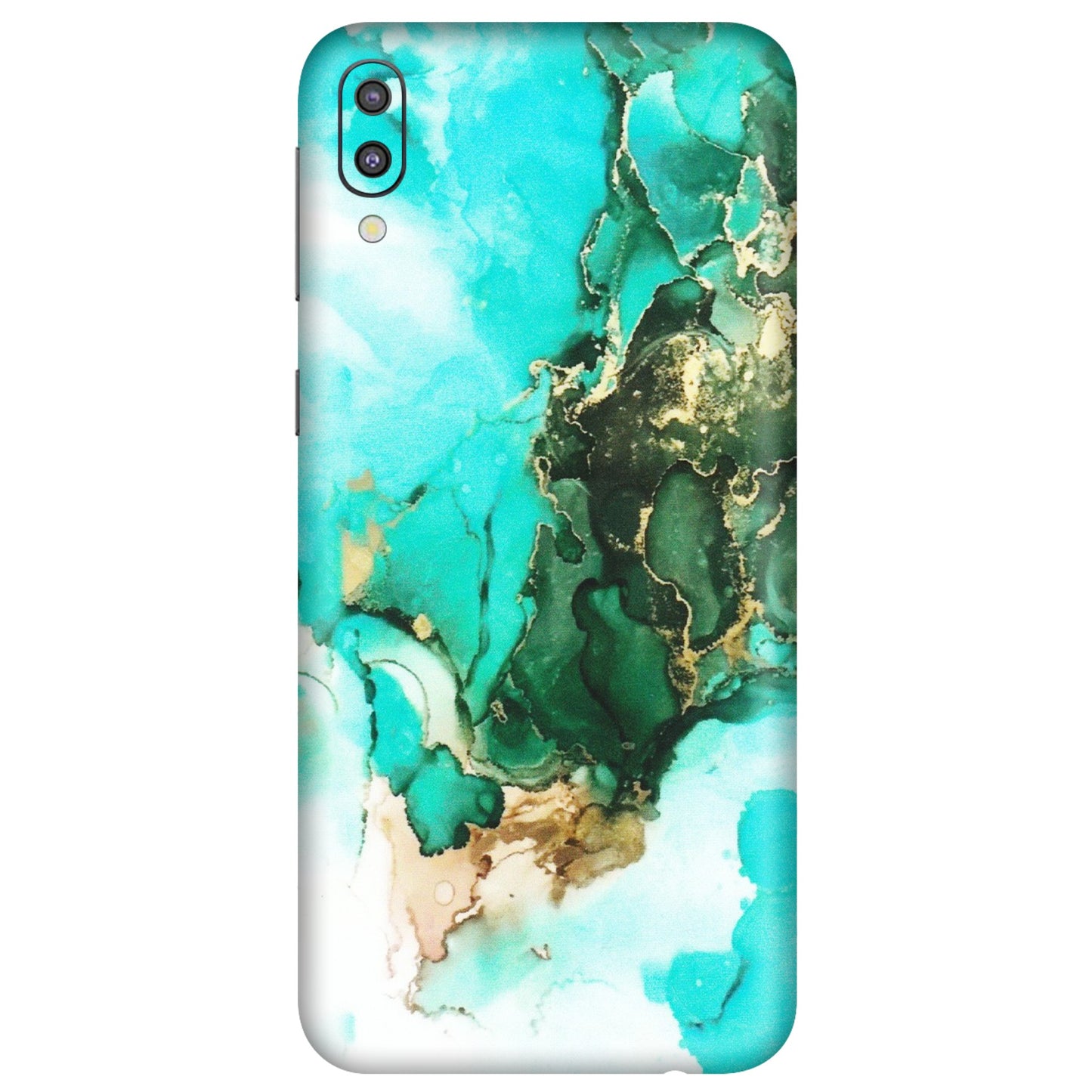 Samsung M/F/Note/Flip and C Phone Skins (All Models) - The Blue Gold Marble - Matte Finish (M-124) Samsung Galaxy M10