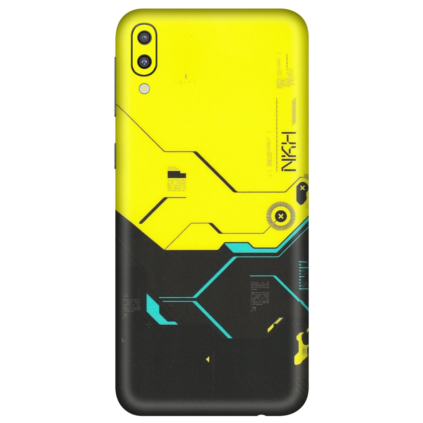 Samsung M/F/Note/Flip and C Phone Skins (All Models) - Black Yellow Technica - Matte Finish (M-53) Samsung Galaxy M10