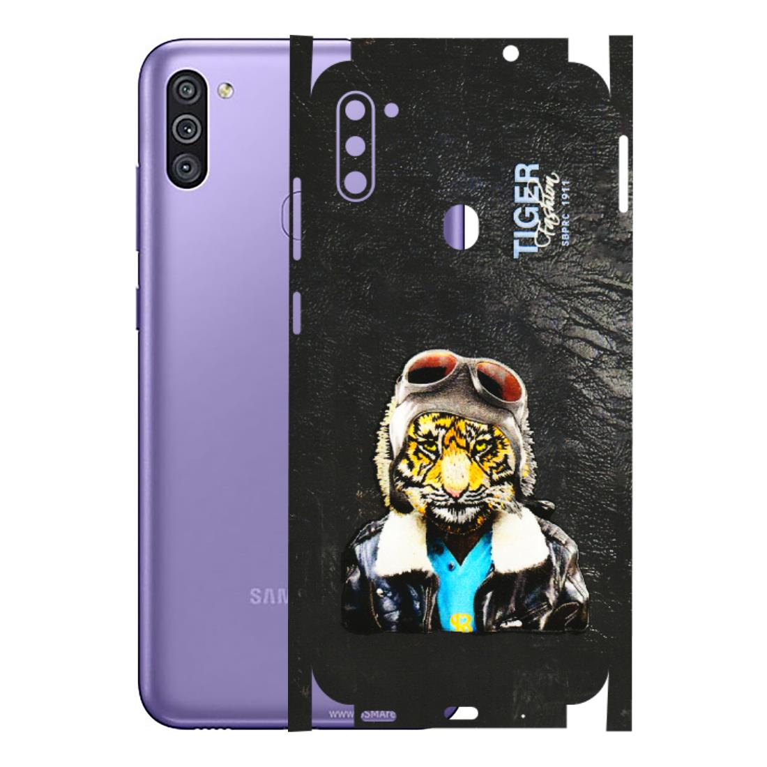 Samsung M/F/Note/Flip and C Phone Skins (All Models) - Rider Tiger - 3D Embossed Finish (L-113) Samsung Galaxy M11