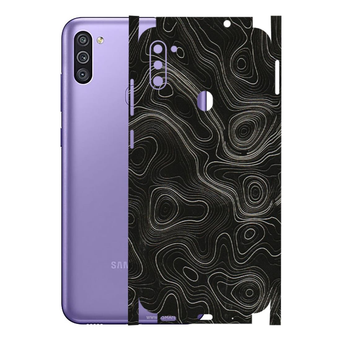 Samsung M/F/Note/Flip and C Phone Skins (All Models) - Black Swirl - 3D Embossed Finish (L-196) Samsung Galaxy M11