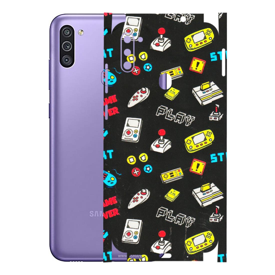 Samsung M/F/Note/Flip and C Phone Skins (All Models) - Gaming Doodles - 3D Embossed Finish (L-224) Samsung Galaxy M11