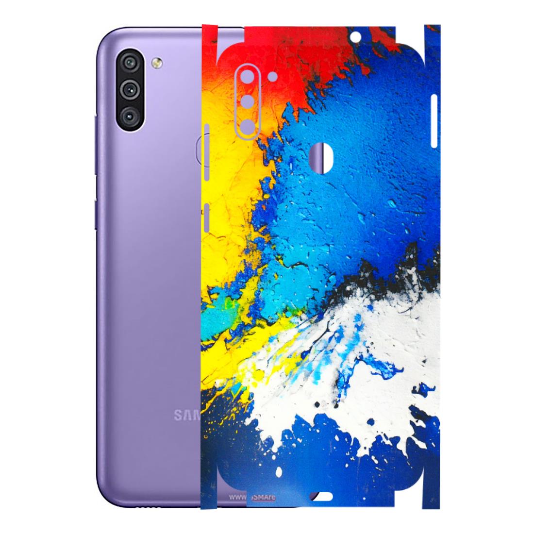 Samsung M/F/Note/Flip and C Phone Skins (All Models) - Acrylic Paint Spill - 3D Embossed Finish (L-229) Samsung Galaxy M11