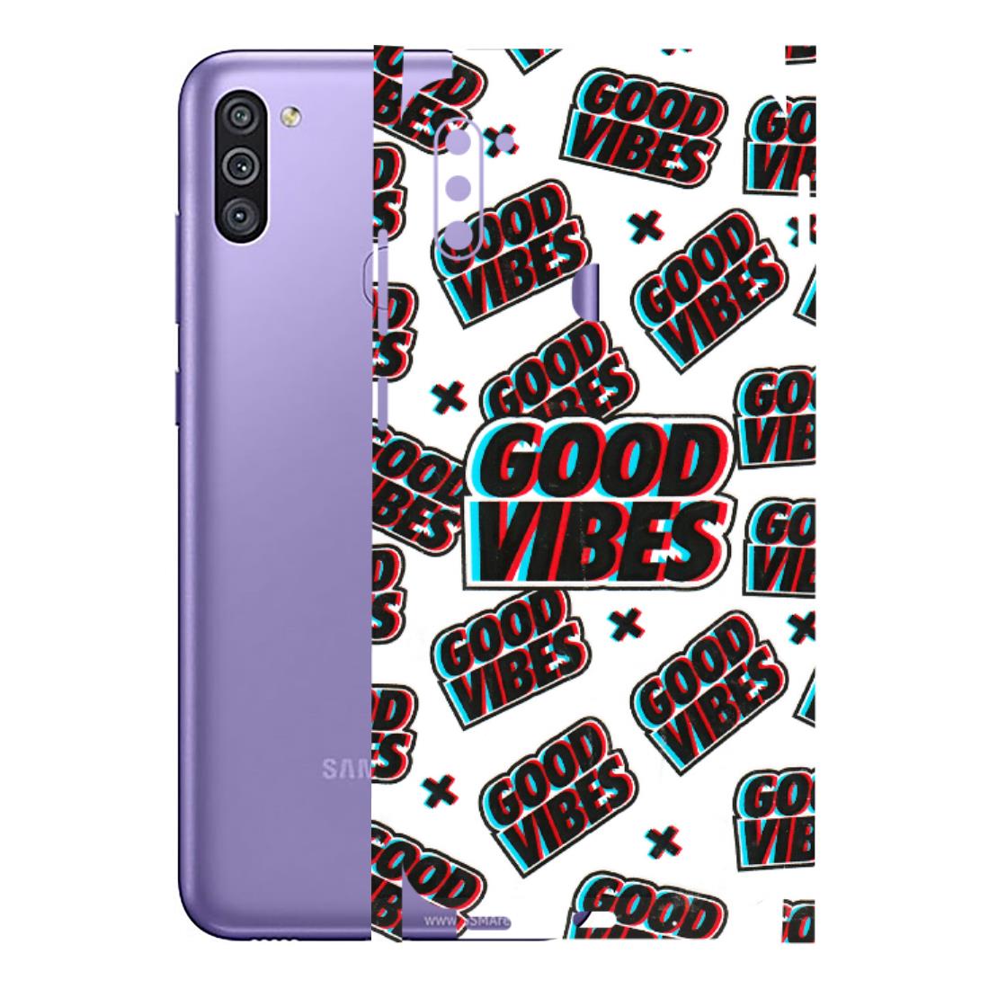 Samsung M/F/Note/Flip and C Phone Skins (All Models) - Good Vibes - 3D Embossed Finish (L-282) Samsung Galaxy M11