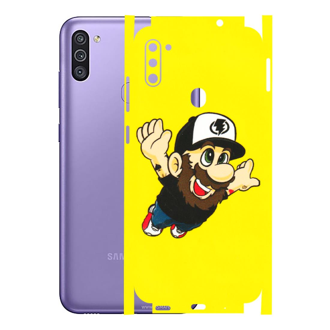 Samsung M/F/Note/Flip and C Phone Skins (All Models) - Flying Beardo - 3D Embossed Finish (L-60) Samsung Galaxy M11