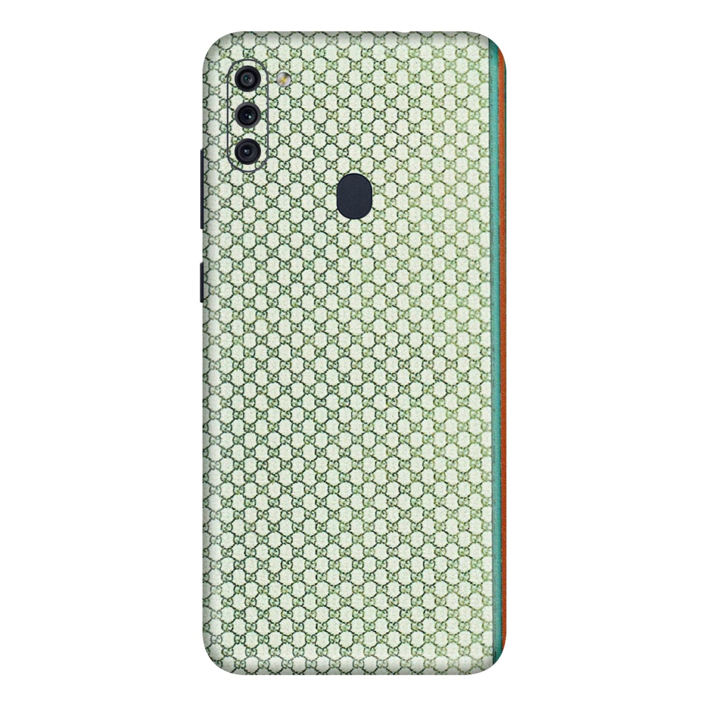 Samsung M/F/Note/Flip and C Phone Skins (All Models) - Gucci Fabric Pattern - 3D Embossed Finish (L-73) Samsung Galaxy M11